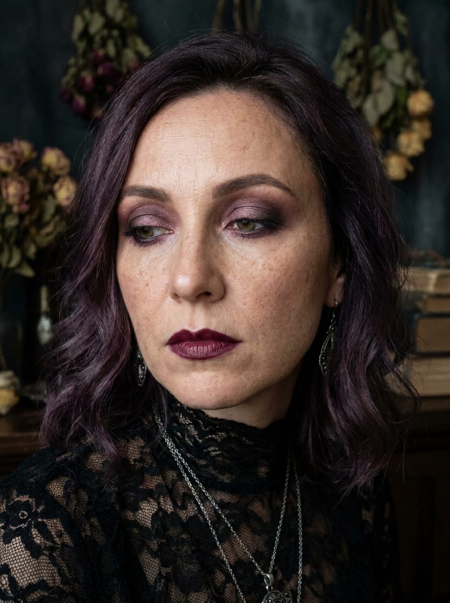 Purple Witch Makeup - Halloween Make-up